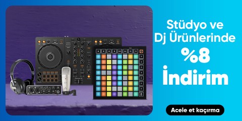 Stüdyo ve Dj Ürünlerinde  %8 İndirim
