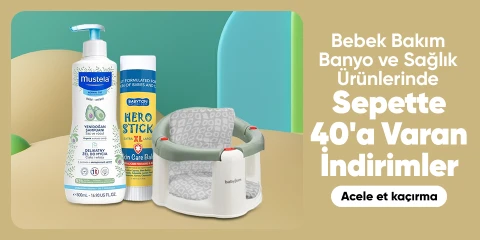 Bebek Bakım Banyo ve Sağlık Ürünlerinde Sepette Net 40'a Varan İndirim
