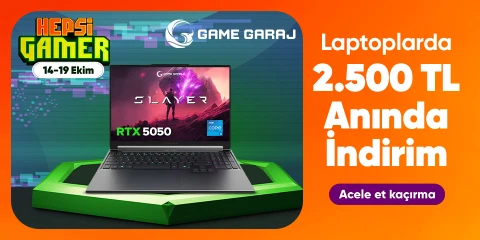 Game Garaj Laptoplarda 2500TL Anında İndirim