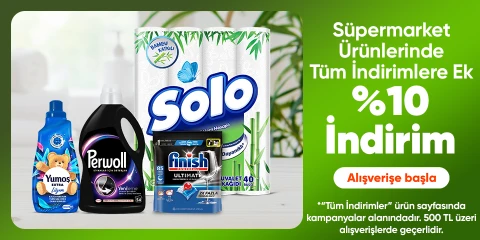 Süpermarket ürünlerinde tüm indirimlere ek 500 TL'ye %10 indirim 
