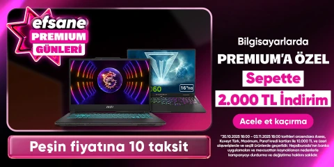 Premiuma Özel Bilgisayarlarda Sepette  2.000 TL İndirim 