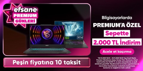 Premiuma Özel Bilgisayarlarda Sepette  2.000 TL İndirim 