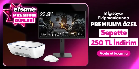 Premiuma Özel Bilgisayar ve Ekipmanlarında Sepette  250 TL İndirim