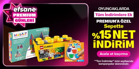 Oyuncaklarda Premium'a Özel Tüm İndirimlere Ek %15 İndirim