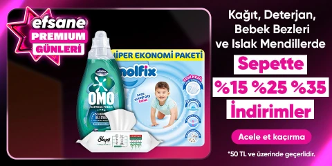 Kağıt, Deterjan, Bebek Bezleri ve Islak Mendillerde Sepette %15 %25 %35 İndirimler (CMS)