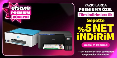 Premiuma Özel Yazıcılarda Sepette %5 Net İndirim!