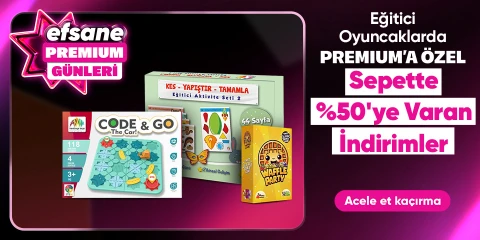 Premium'a Özel Eğitici Oyuncaklarda Sepette %50'ye Varan İndirim