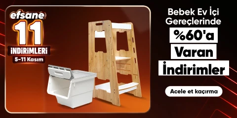 Bebek Ev İçi Gereçlerinde %60'a Varan İndirimler