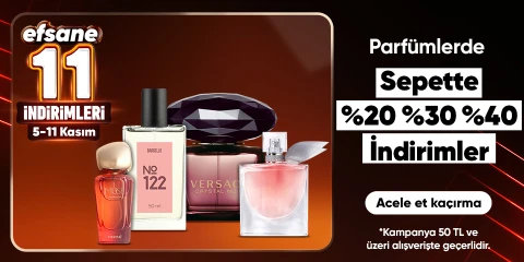 Parfümlerde Sepette %20 %30 %40 İndirimler