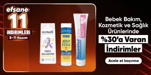Bebek Bakım, Kozmetik ve Sağlık Ürünlerinde %60'a Varan İndirimler