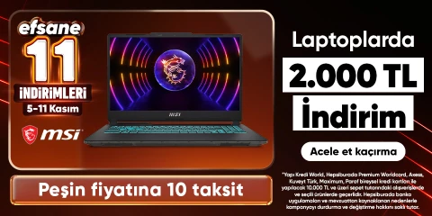 MSI Laptoplarda 2000 TL İndirim Fırsatı