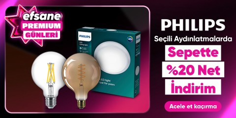 Seçili Philips Aydınlatmalarda Sepette Net %20 İndirim