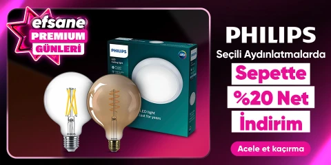 Seçili Philips Aydınlatmalarda Sepette Net %20 İndirim
