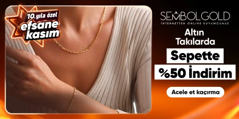 Sembol Gold Altın Takılarda Sepette %50 İndirim 
