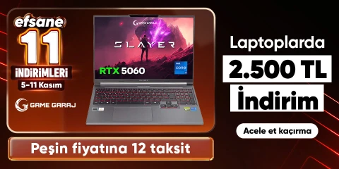 Game Garaj Laptoplarda 2500 TL İndirim Fırsatı