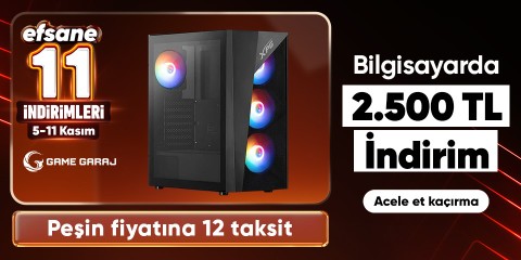 Game Garaj Masaüstü Bilgisayarda 3000 TL İndirim