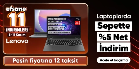 Lenovo Laptoplarda Sepette Net %5 İndirim