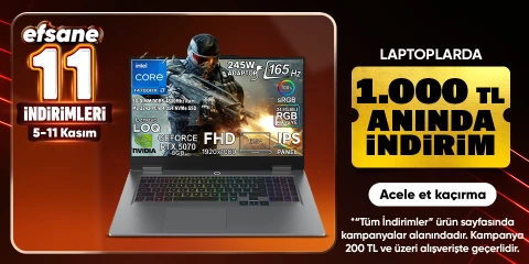 Laptoplarda  1.000 TL Anında İndirim