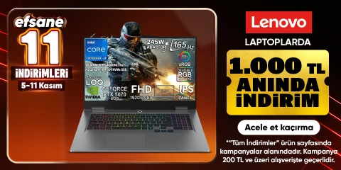 Laptoplarda  1.000 TL Anında İndirim
