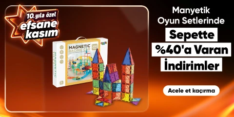 "Manyetik Oyun Setlerinde Sepette %40'a Varan İndirimler CTA: Acele et kaçırma "