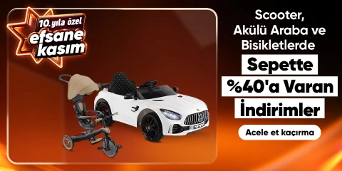 Scooter, Akülü ve Bisikletlerde Sepette %40'a Varan İndirim