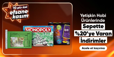 Yetişkin Hobi Ürünlerinde Sepette Net %20'e Varan İndirim