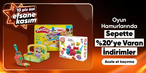 Oyun Hamurlarında Sepette Net %20'e Varan İndirim