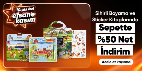 Sihirli Boyama ve Sticker Kitaplarında Sepette %50 Net İndirim