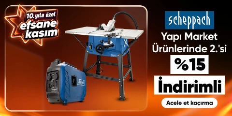 Scheppach markasında 2.ürüne %15 indirim