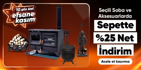 Seçili Soba ve Aksesuarlarda Sepette Net %25 İndirim Fırsatları