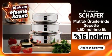 Schafer ürünlerinde Sepette %50 İndirime ek %15 İndirim