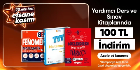 Yardımcı Ders ve Sınav Kitaplarında  100 TL İndirim