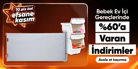 Bebek Ev İçi Gereçlerinde %60 a Varan İndirimler 