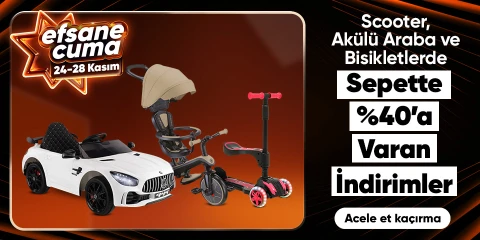 Scooter, Akülü ve Bisikletlerde Sepette Net %40'a Varan İndirim