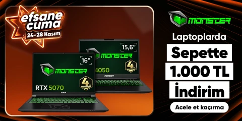 Monster Laptoplarda Sepette 2.000 TL İndirim