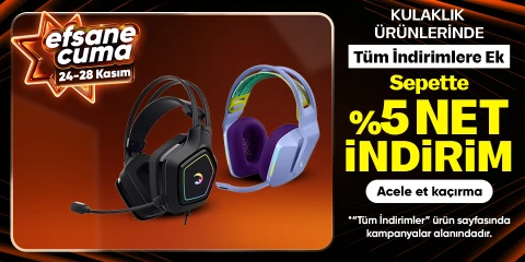 Kulaklık Ürünlerinde Sepette %5 Net İndirim