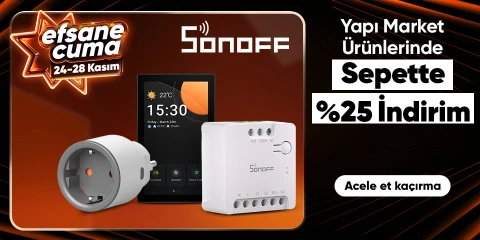 Sonoff Markalı Ürünlerde Sepette %25 İndirim