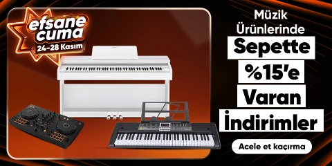 Müzik Ürünlerinde  Sepette %15'e Varan İndirimler