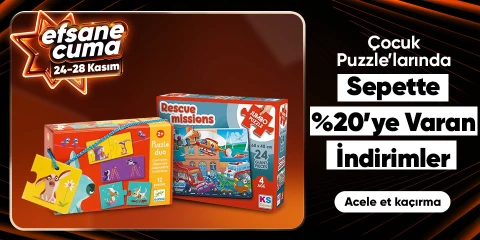 Çocuk Puzzlelarında Sepette %20'ye varan indirim