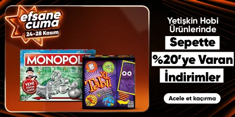 Yetişkin Hobi Ürünlerinde Sepette %20'ye varan indirim