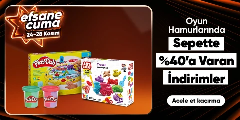 Oyun Hamurlarında Sepette %40'a Varan İndirim