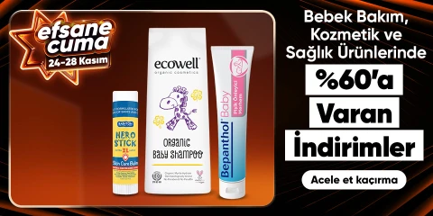 Bebek Bakım, Kozmetik ve Sağlık Ürünlerinde %60 a Varan İndirimler