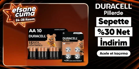 Duracell Sepette %30 net indirim