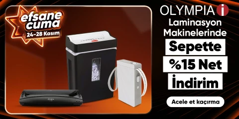 Olympia Laminasyon Makinelerinde Sepette %15 net indirim