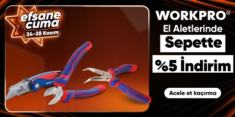 Workpro Markalı el aletleri Sepette %5 indirim