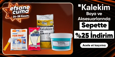 Kalekim Markalı Boya ve Aksesuarlarında %25 Sepet indirimi