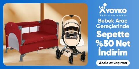 Yoyko Bebek Araç Gereçlerinde Sepette Net %50 İndirim
