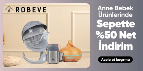 Robeve Anne Bebek Ürünlerinde Sepette Net %50 İndirim