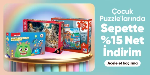 Çocuk Puzzlelarında Sepette Net %15 İndirim