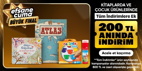 Kitaplarda ve Çocuk Ürünlerinde Tüm İndirimlere ek 800 TL ye 200 TL KUPON